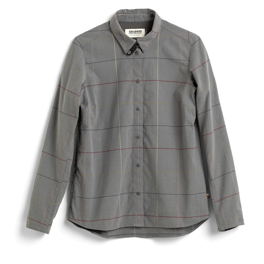 Fjällräven S/F Rider's Flannel Shirt LS W Women’s Shirts Grey Main Front 59983