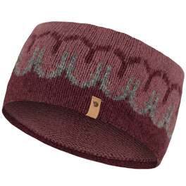 Fjällräven Övik Path Knit Headband Unisex Caps, hats & beanies Red, Pink Main Front 65534