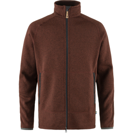 Fjällräven Övik Fleece Zip Sweater M Men’s Fleeces Orange Main Front 65516