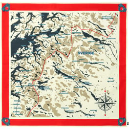Fjällräven Swedish Classic Map Scarf Unisex Caps, hats & beanies Red Main Front 59401